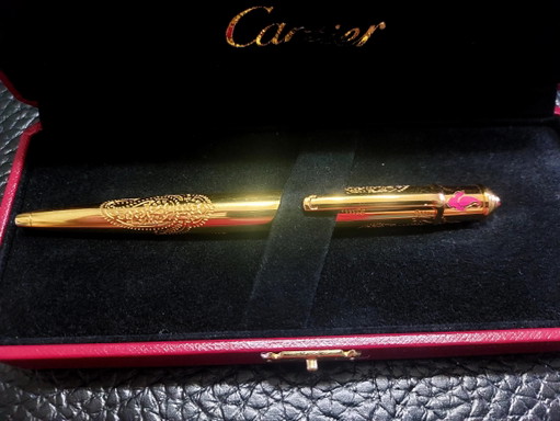 ZELDZAME CARTIER DIABOLO "INDIA INSPIRATION" BALPEN – COMPLEET MET DOOS EN CERTIFICAAT VAN AUTHENTICITEIT