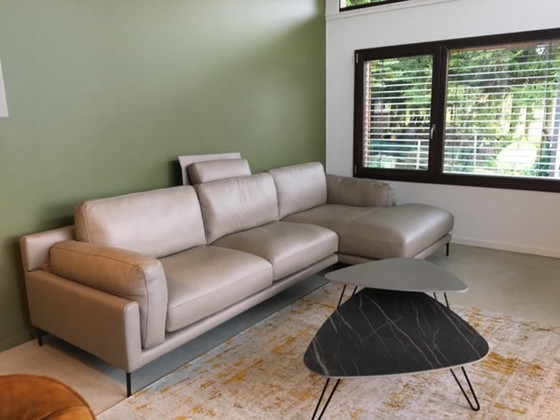 Image 1 of Canapé d'angle cuir designer italien