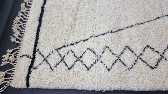Image 1 of Tapis marocain blanc décoré 200cmx300cm 
