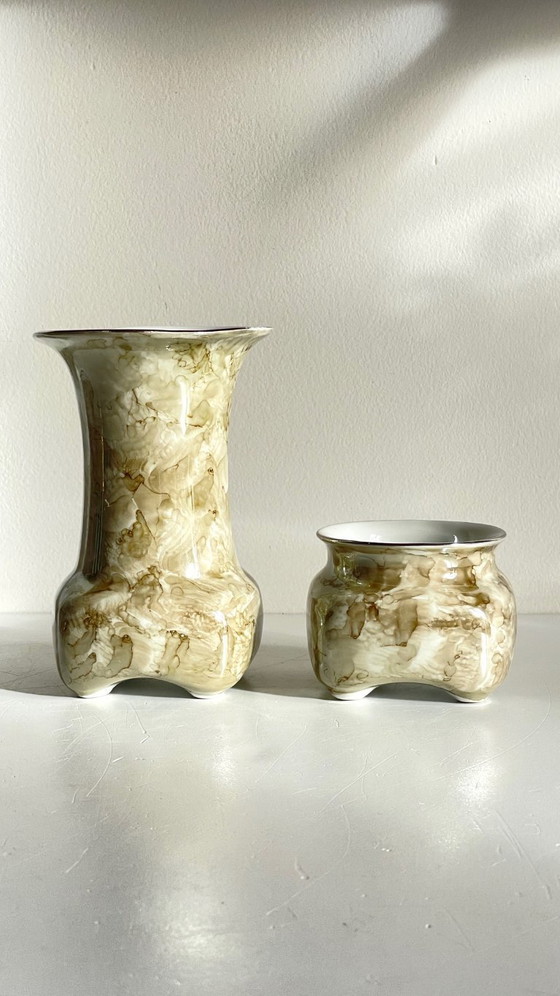 Image 1 of Karolina-Porzellanvasen, Polen, 1970er/80er Jahre