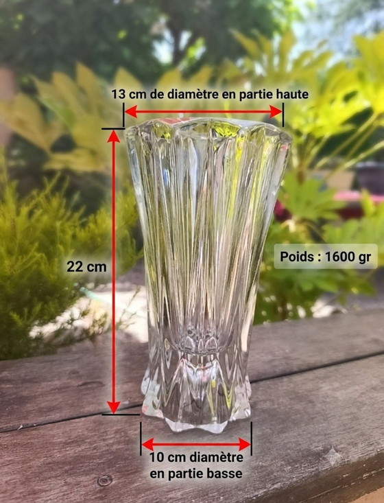Image 1 of Tulip-shaped cut crystal vase, Art Deco 1930/50
