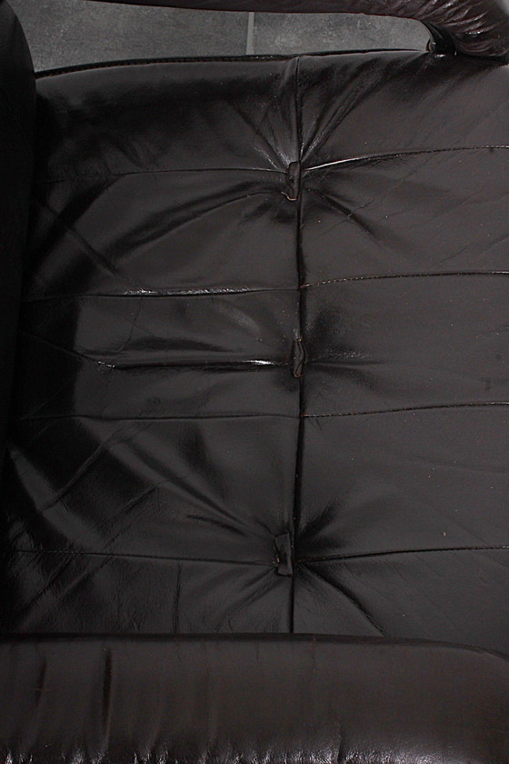 Image 1 of Sillón reclinable Unico en piel negra con pernera