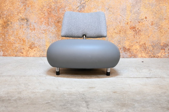 Poltrona di design Leolux Pallone in pelle grigia + tessuto – Poltrone, Tessile (photo 2 of 8)