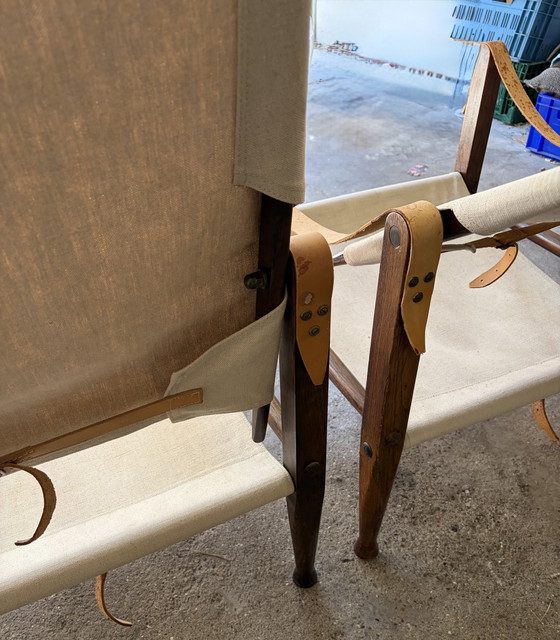 Image 1 of Set aus 2 Safari-Stühlen Kaare Klint für Carl Hansen 