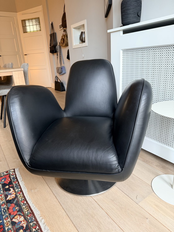 Image 1 of Sedia Topform Pinto in pelle nera