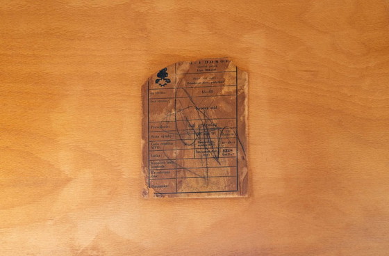 Image 1 of Postmodern Desk, Writing Table by Bohumil Landsman, Oak Veneer, 1970s