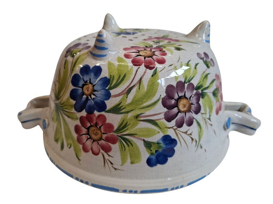 Image 1 of Raro Scolapasta Antico in Ceramica di Bassano – Dipinto a Mano – 1950