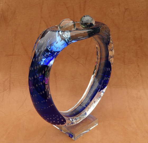 Image 1 of Glaskunst, studioglas, sculptuur "Koppel" Murano 1980