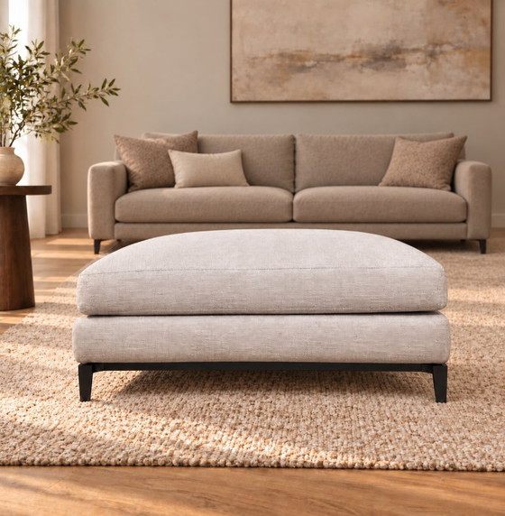 Sgabello Minotti Andersen in ottime condizioni, Poggiapiedi e pouf, Altro, Tessile, Beige, Modern (foto 2 di 7)