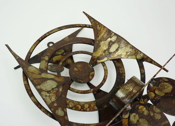 Image 1 of mid century modern henrik horst wall CANDLE HOLDER iron brutalist style