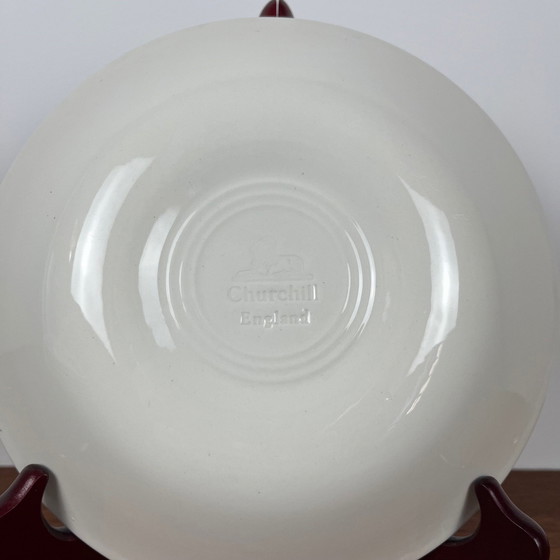 Image 1 of Set di 6 piatti fondi Churchill England, motivo floreale, 1970
