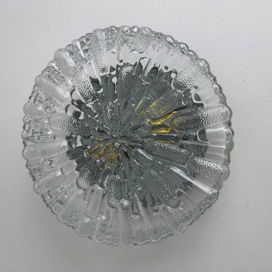 ANCIENNE APPLIQUE OU PLAFONNIER EN VERRE TEXTURÉ VINTAGE – Appliques murales (photo 6 of 8)