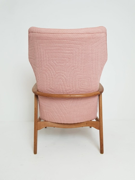 Poltrona Vintage Bovenkamp Rosa Nuovamente Rivestita Kvadrat Febrik – Poltrone, Wood, Polyester (photo 4 of 15)
