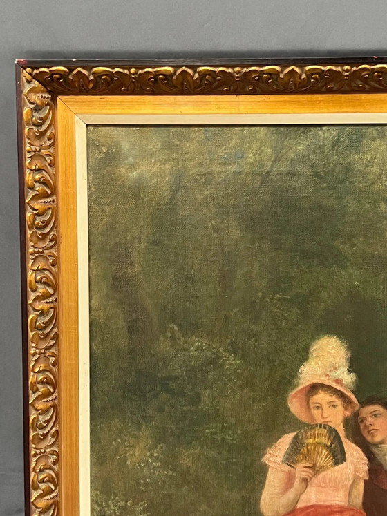 A. Corti. Galante scène. – Schilderijen & Tekeningen, Canvas (photo 5 of 7)