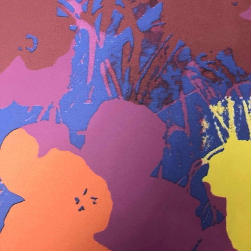 Litografía "Flores de amapola" de la década de 1990, inspirada en la obra de Andy Warhol. (photo 2 of 11)