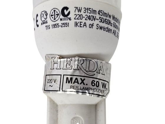 Image 1 of Herda Holland - wandlamp - Hollywood Regency - messing - gesatineerd glas - 80's