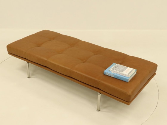 Image 1 of Sofá cama Arne Vodder AV57 de cuero coñac para Nielaus