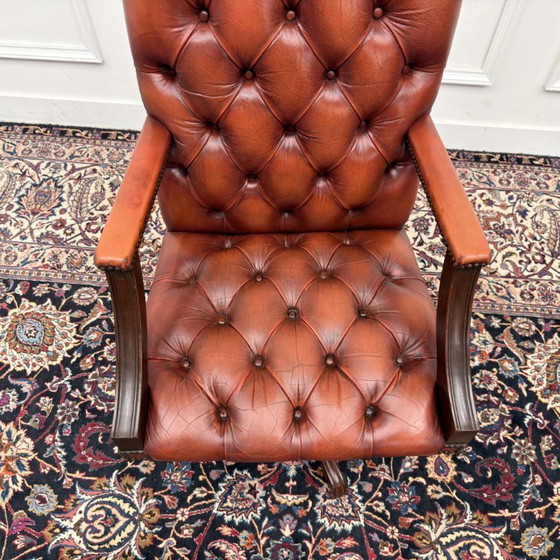 Engels Chesterfield Bürostuhl President Chair – Bürostühle, Leather, Metal (photo 6 of 7)