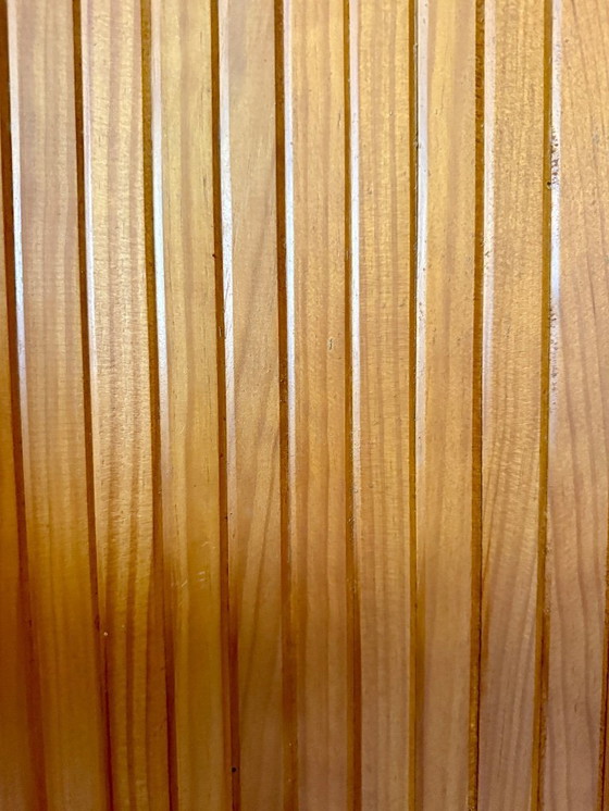 Image 1 of  Large Roll-Up Beech Slat Screen from Baumann, 1930s