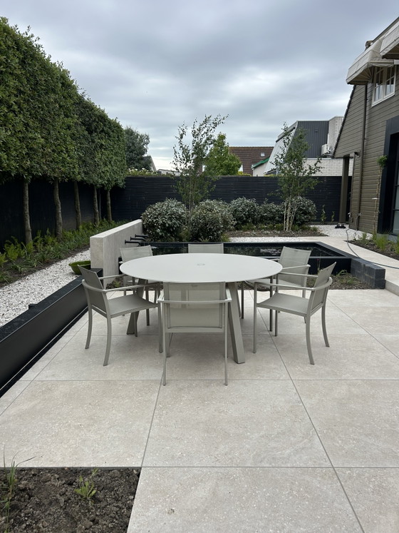 Image 1 of Royal Botania aluminium tuintafel met 6 stoelen 