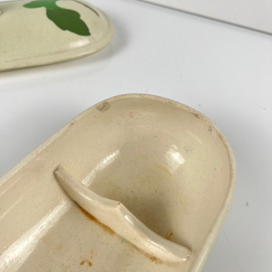 Image 1 of Toilet/zeepbakje van Sarreguemines, art nouveau-stijl, eind 19e - begin 20e eeuw