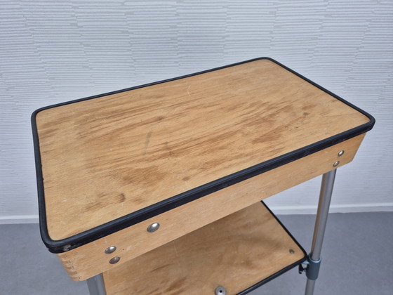 Table d'appoint vintage (table pour projecteur de films Karba) – Porte-plantes, Metal, Wood (photo 6 of 15)