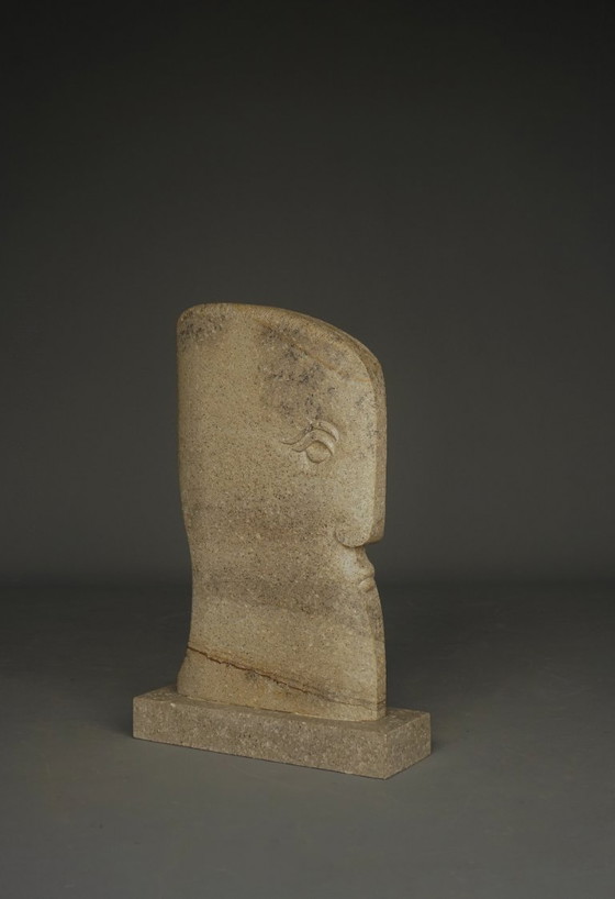 Image 1 of Monumental Sculpture of stylised Head. 1970s