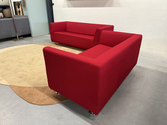 Image 1 of Gelderland 4800 Coin salon 2,5 & 2 places & 2 fauteuils rouge