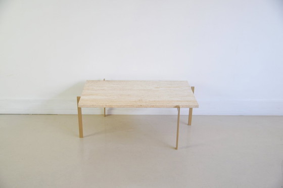 Image 1 of rechteckiger Couchtisch aus Travertin