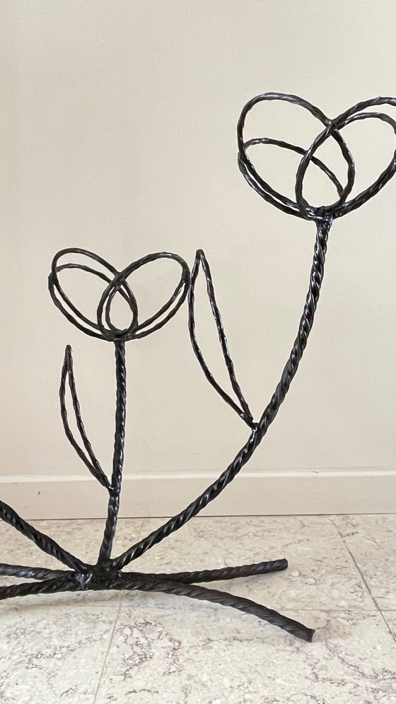 Image 1 of Mensola per piante in acciaio curvo vintage