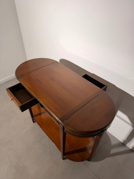 Double-Faced Wooden Console Table with Drawers and Hidden Storage – Side tables (photo 5 of 5)
