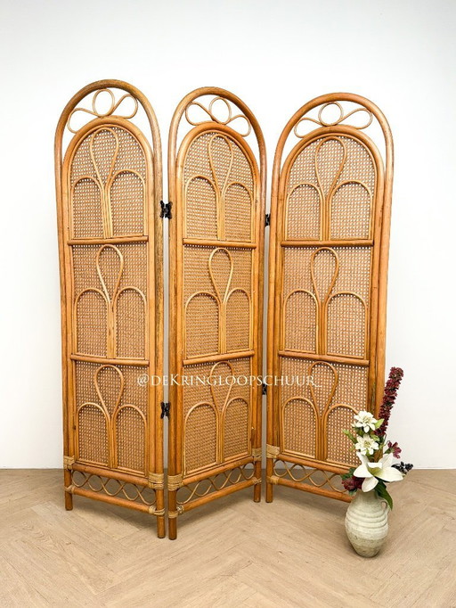 Divisorio vintage in rattan