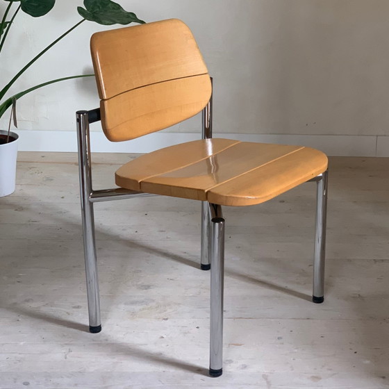 Vintage office chairs Martin Stoll – Dining chairs, Chrome (photo 9 of 14)