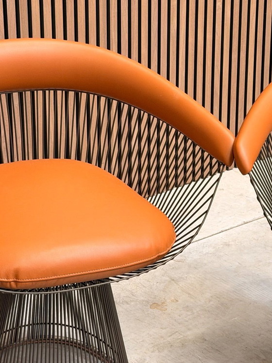 Image 1 of Sedia Knoll Warren Platner - Pelle Volo color cognac