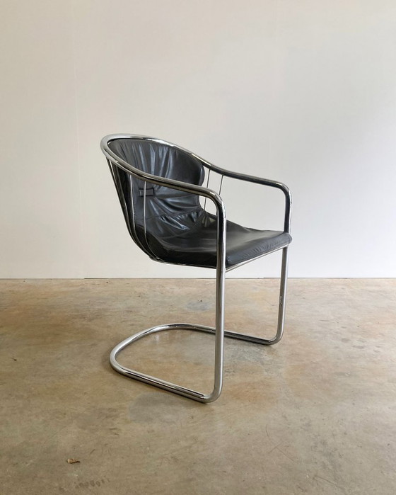 Image 1 of Vintage Gastone Rinaldi voor Fasem buisframe stoel