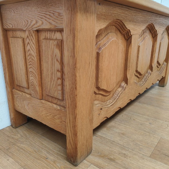 Image 1 of Baúl de mantas de roble antiguo, baúl de juguetes