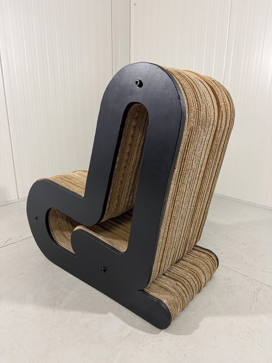 Image 1 of Unieke design lounge stoel karton & multiplex 1990's