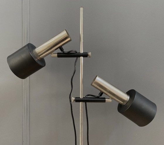 Double Shaded Metal Floorlamp by J. Hoogervorst for Anvia Netherlands – Floor lights, Chrome (photo 5 of 15)