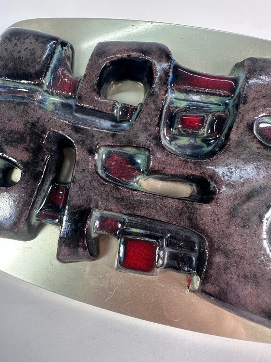 Image 1 of Brutalist / Space Age / Studio ceramic door handle doorknob