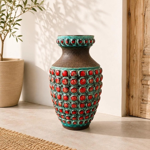 Monumental Bay Keramik Fat Lava Floor Vase – Attributed to Bodo Mans, West Germany 1970s - Model 64 - 50