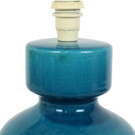 Image 1 of Italian Blue Ceramic Lamp