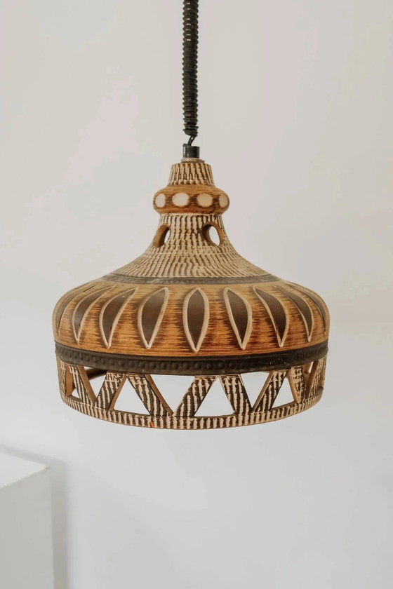Vintage keramische hanglamp uit Denemarken, jaren 70. – Hanglampen, Porselein (photo 6 of 9)