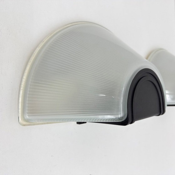 Image 1 of Set di 2 applique da parete Prisma in vetro MEGA, anni '80, Italia