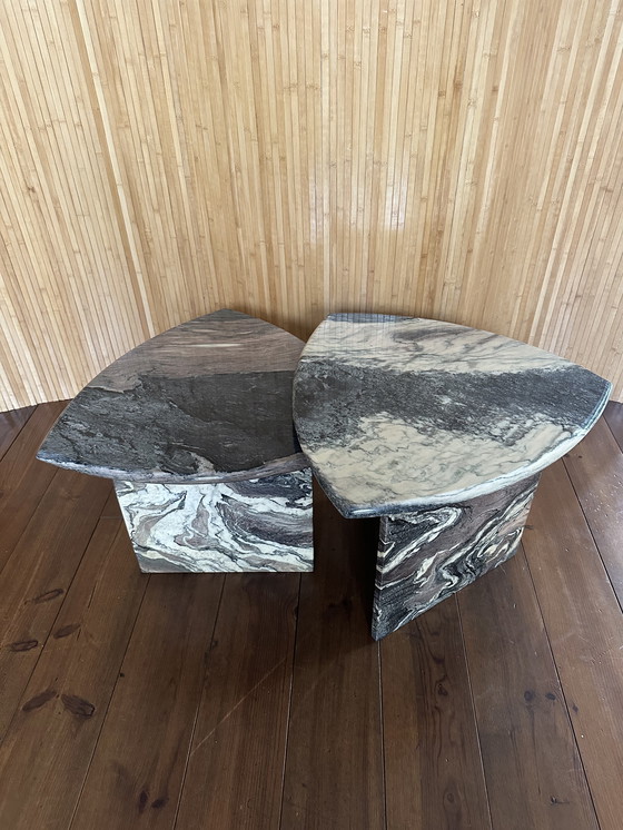 Image 1 of Set di tavolini vintage in marmo Mimi