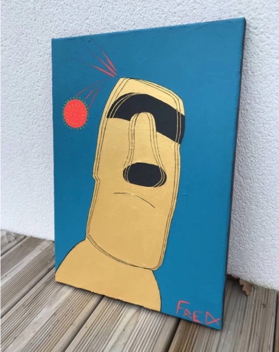 Image 1 of Acryl auf bespanntem Keilrahmen 46x33 cm.