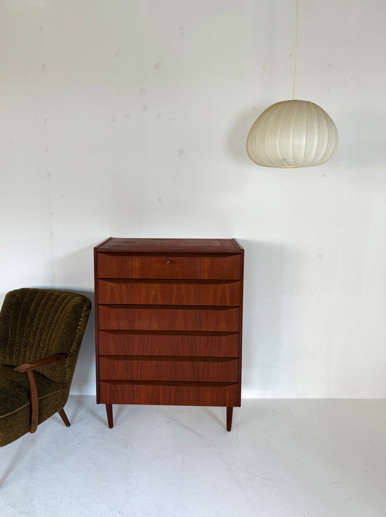 Image 1 of Lampada a sospensione vintage a stecche, Lars Schiøler anni '70