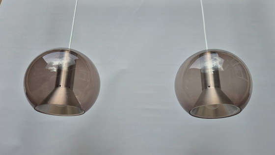 Image 1 of Vintage pendant lamp - RAAK with 2 globes - 1960s
