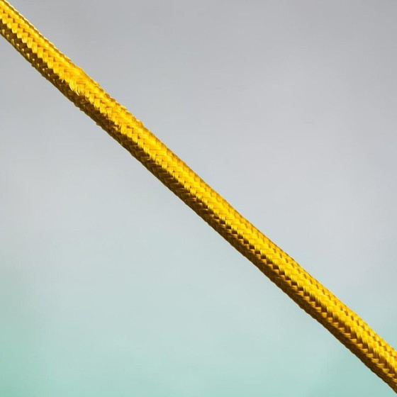 Image 1 of French Modern Orange Metal Ribbon Hanging Lamp, 2000s