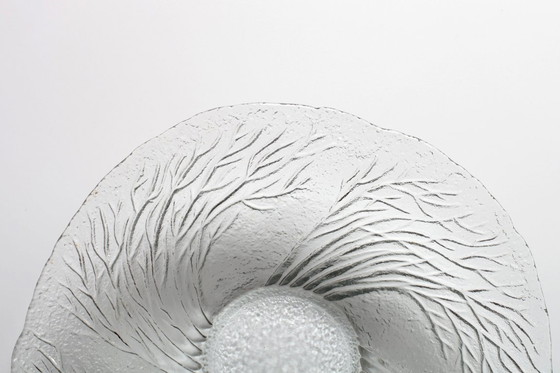 Image 1 of Mid-Century Finnish Glass Bowl / Large Forest Design Centerpiece