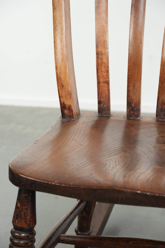 English oak Windsor rocking chair from the early 19th century with beautiful warm colors – Wood, Klassiek (photo 8 of 11)